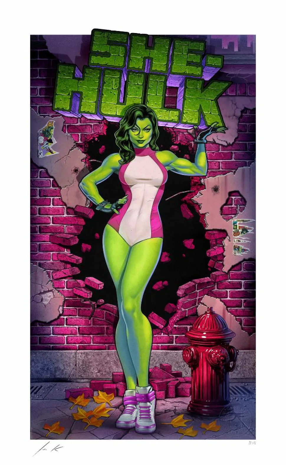 She-Hulk - She-Hulk Fine Art Print by John Keaveney