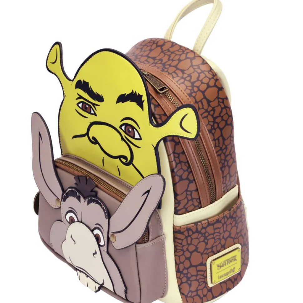 Shrek - Shrek & Donkey Cosplay 10" Faux Leather Mini Backpack