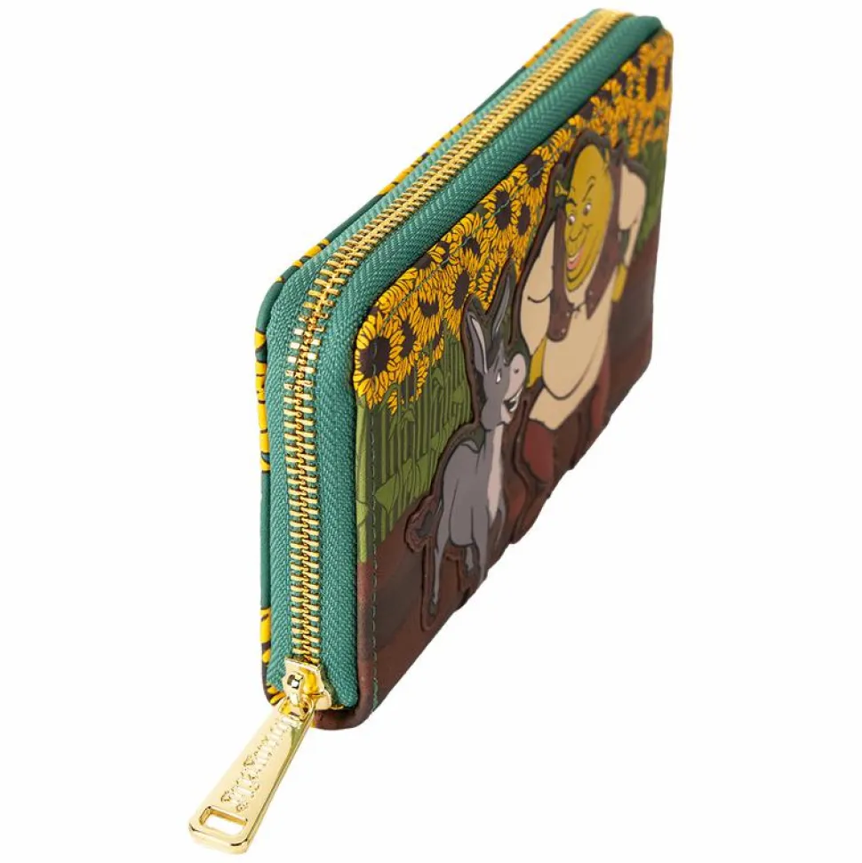 Shrek - Shrek & Donkey Sunflower Field 4" Faux Leather Zip-Around Wallet
