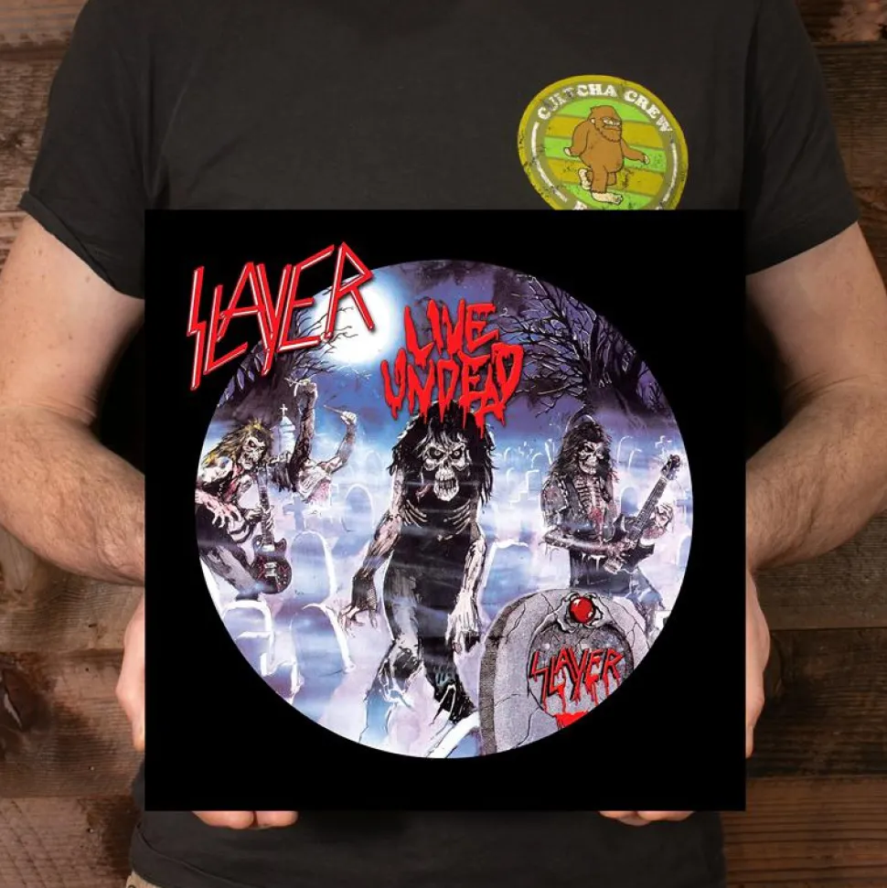 Slayer - Live Undead EP Vinyl Record (Blue/Black Coloured Split Vinyl)