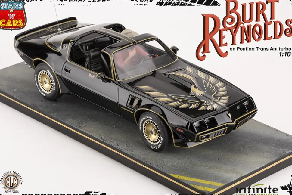 Smokey and the Bandit (1977) - Burt Reynolds as Bo "The Bandit" Darville in Pontiac Firebird Trans Am 1/18th Scale Replica Statue