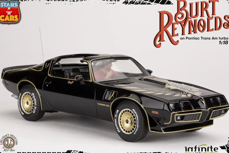 Smokey and the Bandit (1977) - Burt Reynolds as Bo "The Bandit" Darville in Pontiac Firebird Trans Am 1/18th Scale Replica Statue