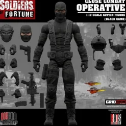 Soldiers of Fortune - Close Combat Operative (Black Camo) 1/12th Scale Action Figure