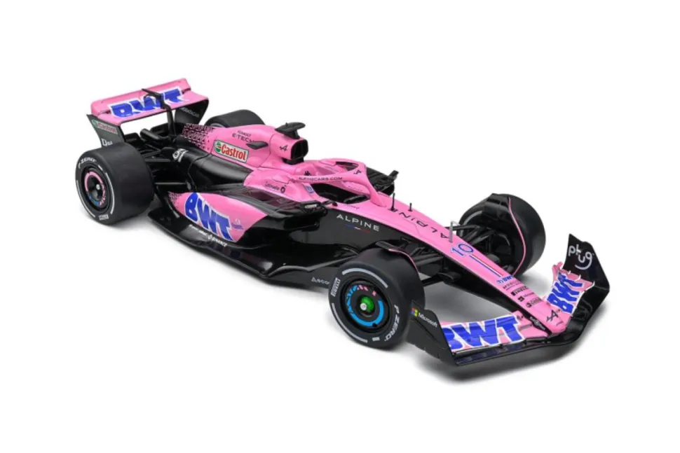 Solido Cars - 2023 Alpine A523 Formula 1 Racing Car (Presentation Version) 1/18th Scale Die-Cast Vehicle Replica