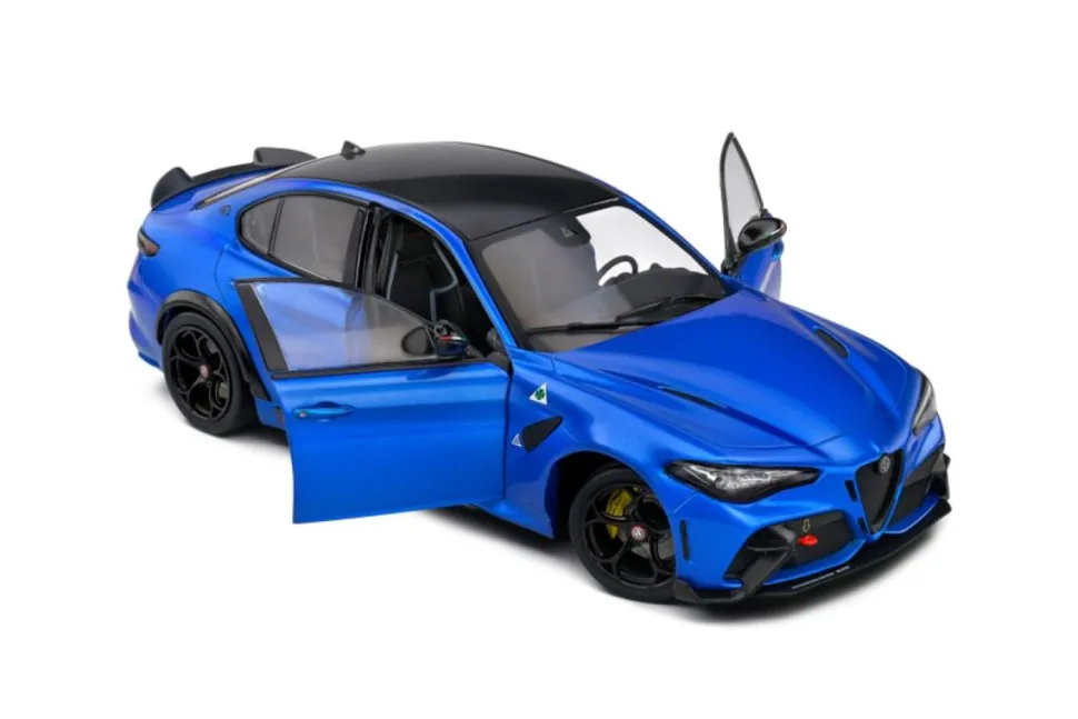 Solido Cars - Anodised Blue 2022 Alfa Romeo Giulia GTA 1/18th Scale Die-Cast Vehicle Replica