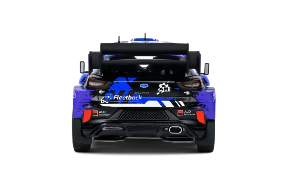 Solido Cars - Blue Ford Puma Rally1 Hybrid (#9 Serderidis / Miclotte 2022 Kenya Safari Rally) 1/18th Scale Die-Cast Vehicle Replica