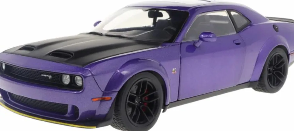 Solido Cars - Purple 2022 Dodge Challenger SRT Hellcat Redeye Widebody 1/18th Scale Die-Cast Vehicle Replica