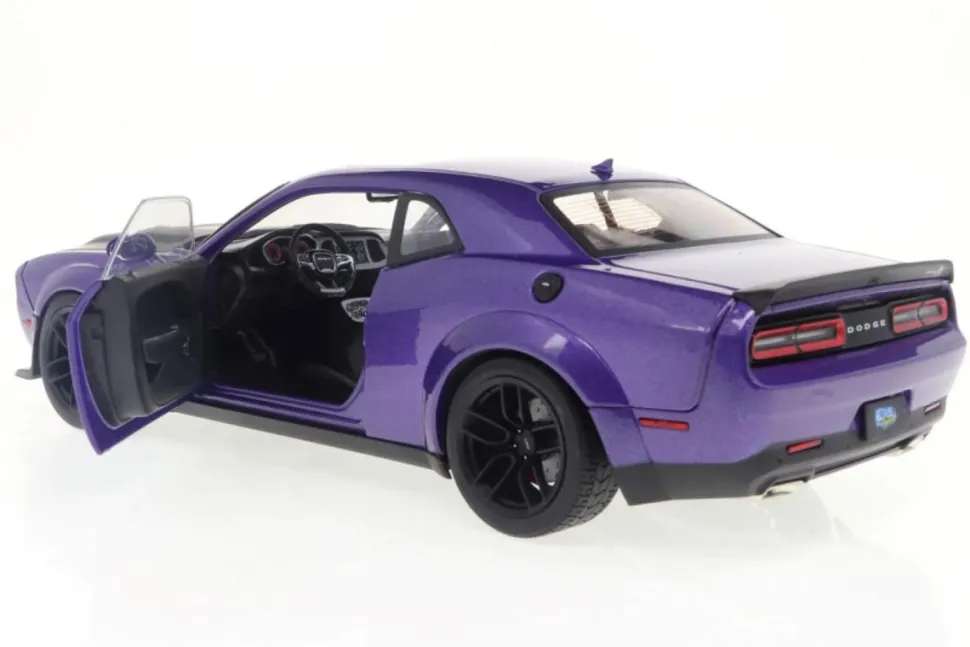 Solido Cars - Purple 2022 Dodge Challenger SRT Hellcat Redeye Widebody 1/18th Scale Die-Cast Vehicle Replica