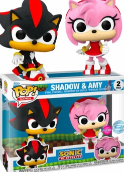 Sonic the Hedgehog - Shadow & Amy Flocked Pop! Vinyl Figure 2-Pack