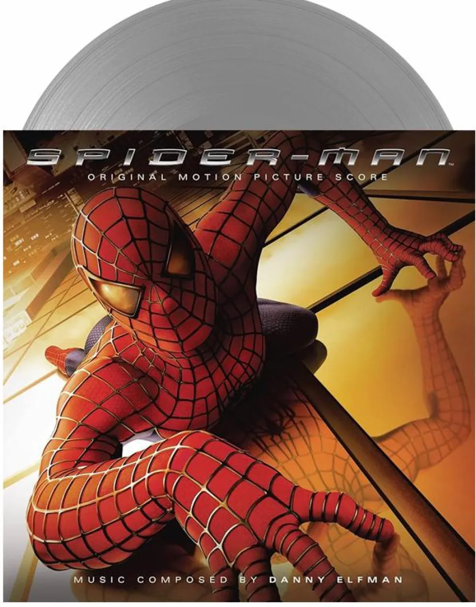 Spider-Man (2002) - Original Motion Picture Score by Danny Elfman 20th Anniversary LP Vinyl Record (Silver Coloured Vinyl)