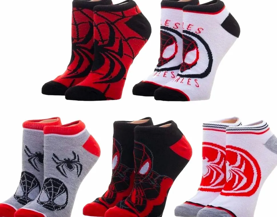 Spider-Man - Miles Morales Ankle Sock 5-Pack (One Size)