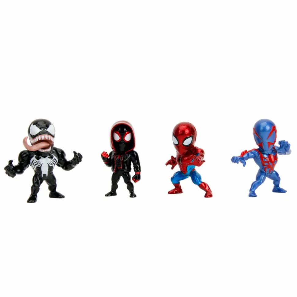 Spider-Man - Spider-Man, Miles Morales, Spider-Man 2099 & Venom Metalfigs 2.5" Die-Cast Figure 4-Pack
