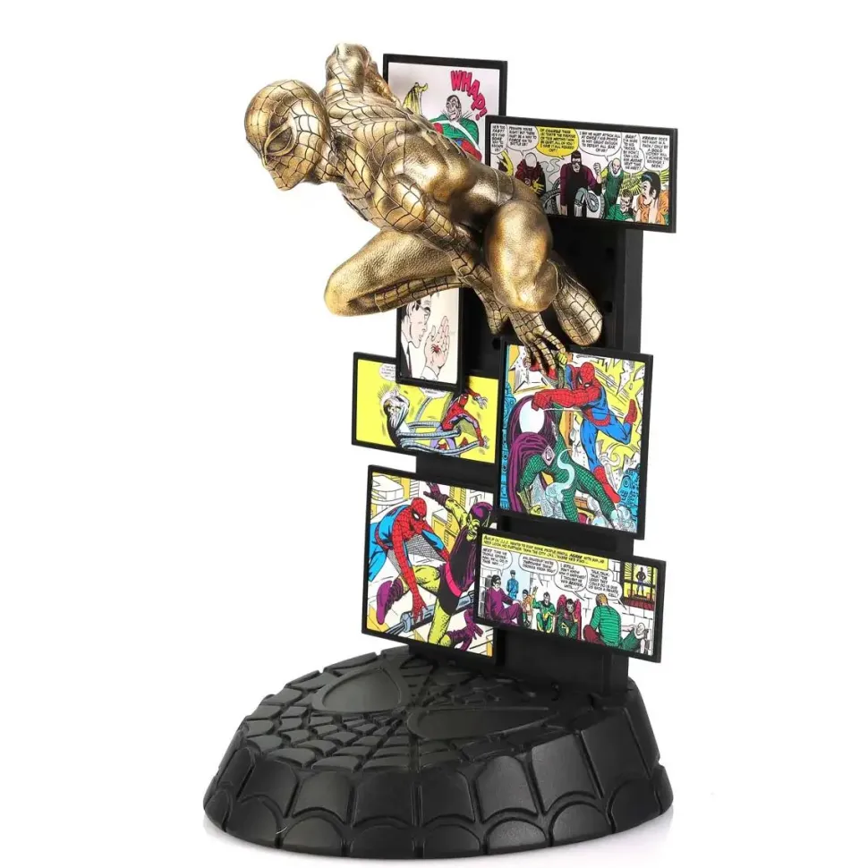 Spider-Man - Spider-Man Origins Limited Edition 9" Gilt Pewter Statue