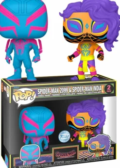 Spider-Man: Across the Spider-Verse - Spider-Man 2099 & Spider-Man India Blacklight Pop! Vinyl 2-Pack