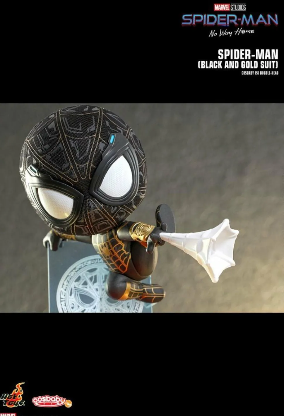 Spider-Man: No Way Home - Spider-Man Black & Gold Suit Cosbaby (S) Hot Toys Figure