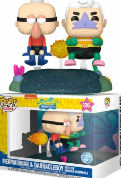 SpongeBob SquarePants - Mermaid Man & Barnacle Boy with Invisible Car Pop! Rides Vinyl Figure