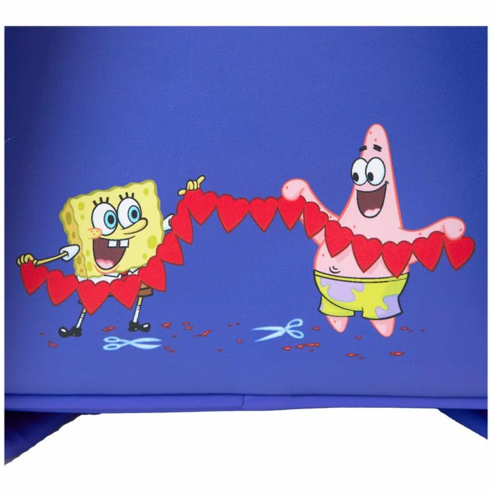Spongebob Squarepants - Spongebob & Patrick Hearts 10" Faux Leather Mini Backpack