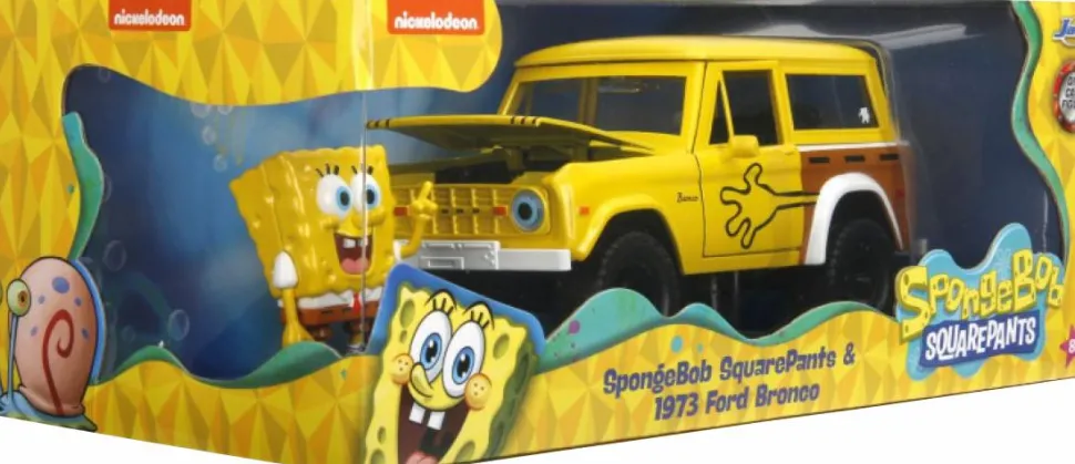 SpongeBob SquarePants - SpongeBob with 1973 Ford Bronco Hollywood Rides 1/24th Scale Die-Cast Vehicle Replica