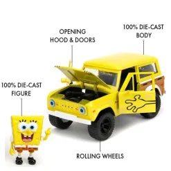 SpongeBob SquarePants - SpongeBob with 1973 Ford Bronco Hollywood Rides 1/24th Scale Die-Cast Vehicle Replica