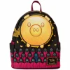Squid Game - Piggy Bank Masked Men Glow in the Dark 10" Faux Leather Mini Backpack