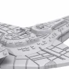 Star Trek - Attack Wing Cardassian Galor Class Starship HeroClix Deep Cuts Unpainted Miniature Replica
