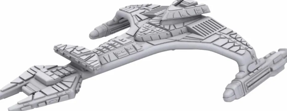 Star Trek - Attack Wing Vor'Cha Class Starship HeroClix Deep Cuts Unpainted Miniature Replica