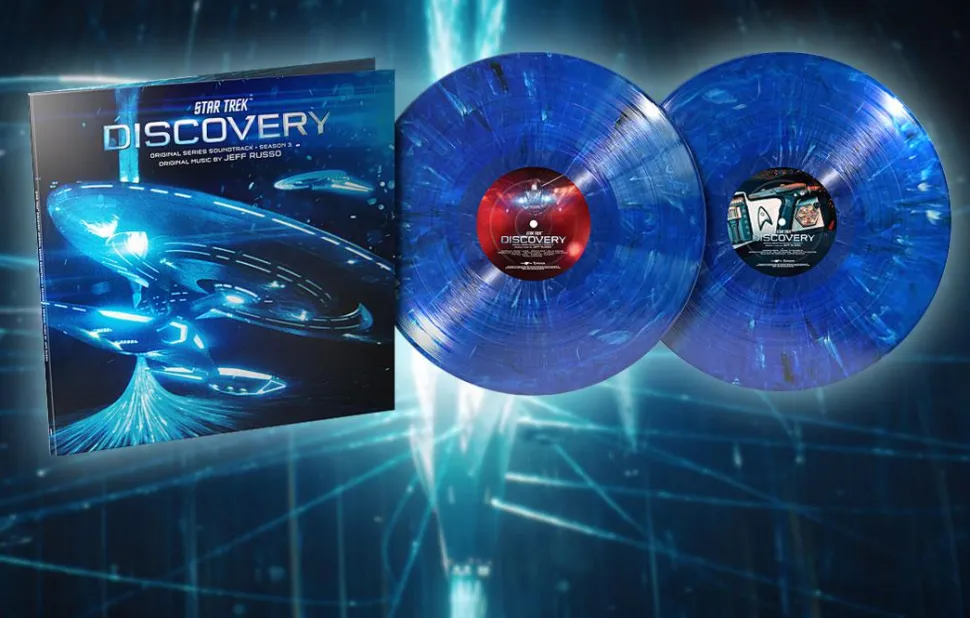 Star Trek: Discovery - Original Series Soundtrack Music From Season 3 By Jeff Russo 2xLP Vinyl Record (Blue & White Marbled Vinyl)