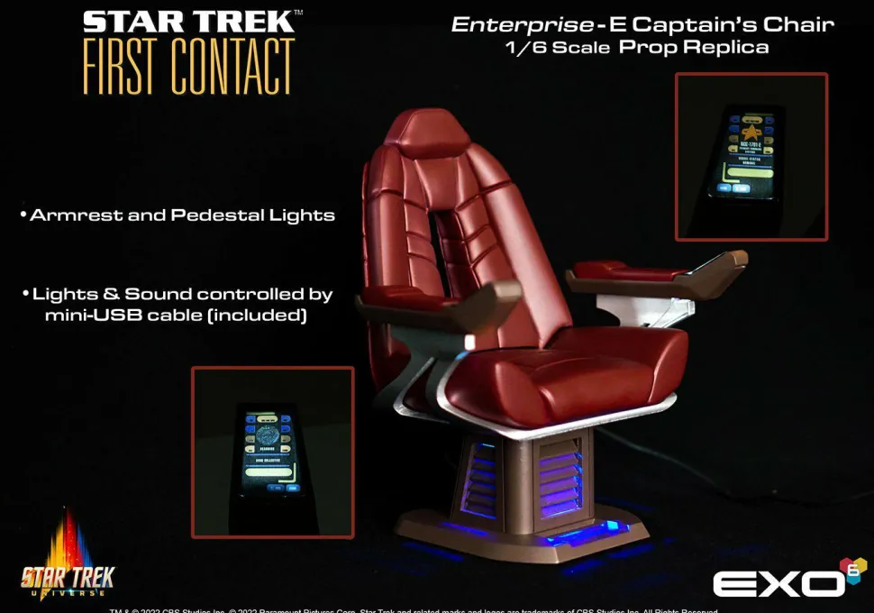 Star Trek: First Contact - Enterprise-E Captain’s Chair 1/6th Scale Prop Replica