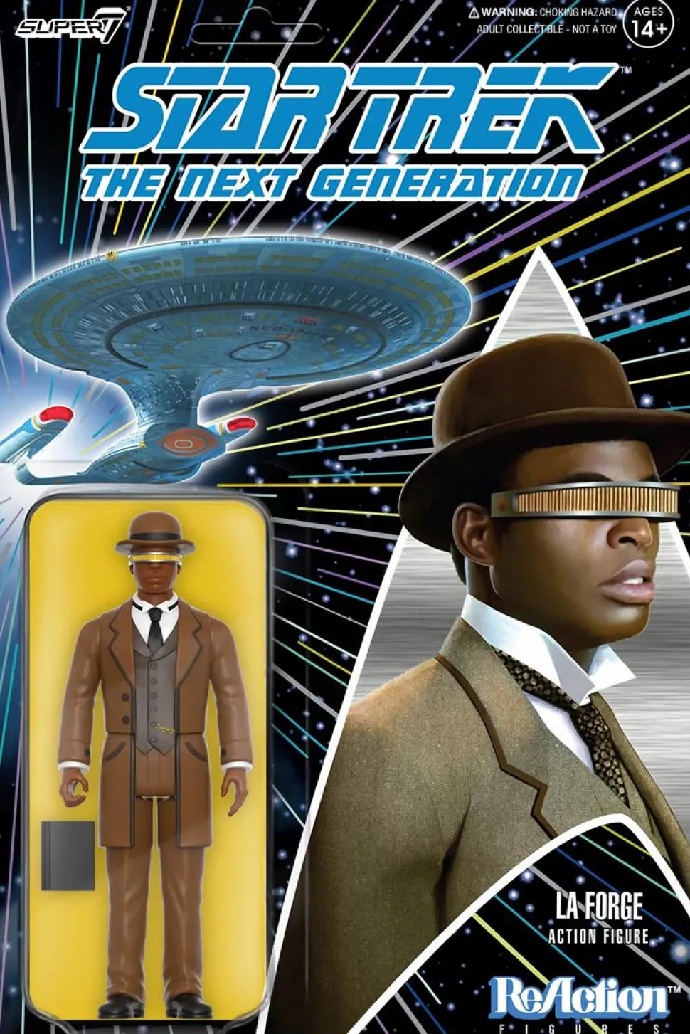 Star Trek: The Next Generation - Geordi La Forge (Elementary, Dear Data) ReAction 3.75" Action Figure