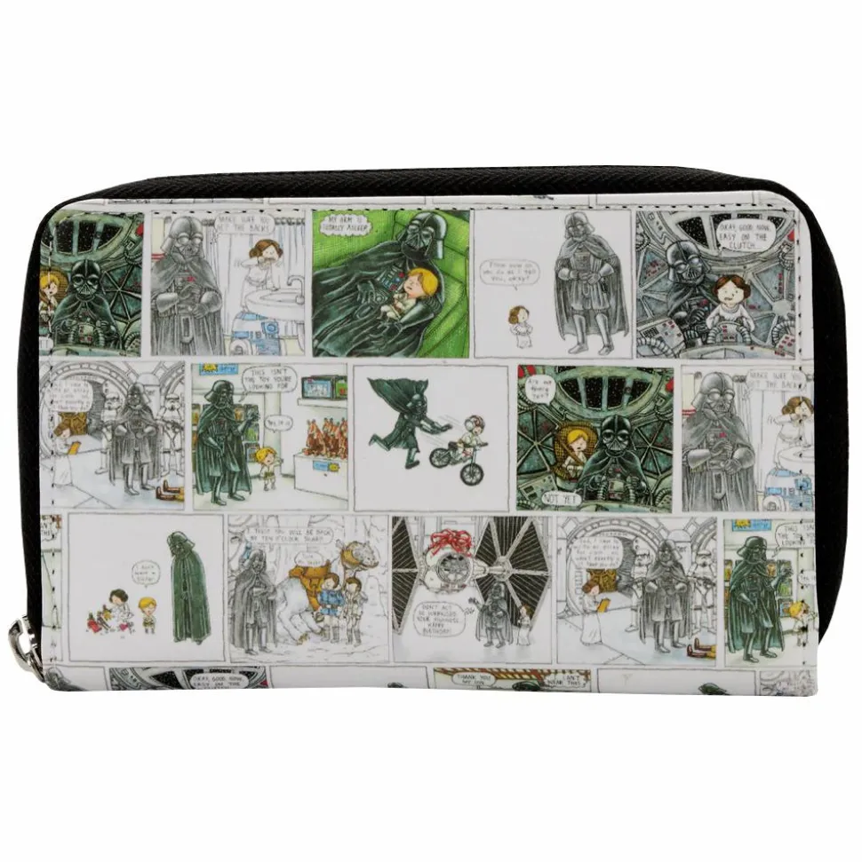 Star Wars - Darth Vader Comic Strip 4” Faux Leather Zip-Around Wallet