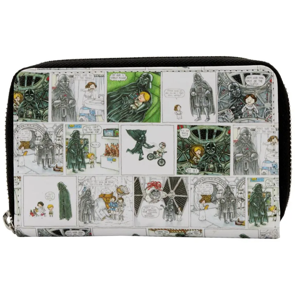 Star Wars - Darth Vader Comic Strip 4” Faux Leather Zip-Around Wallet