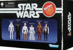 Star Wars - Luke Skywalker, Darth Vader, Han Solo, Princess Leia, Chewbacca & Stormtrooper Retro Collection Kenner 3.75" Action Figure 6-Pack