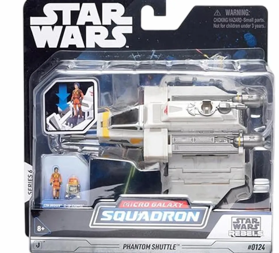 Star Wars - Micro Galaxy Squadron Phantom Shuttle Starfighter Class 5" Vehicle & Figure Playset (Series 06)