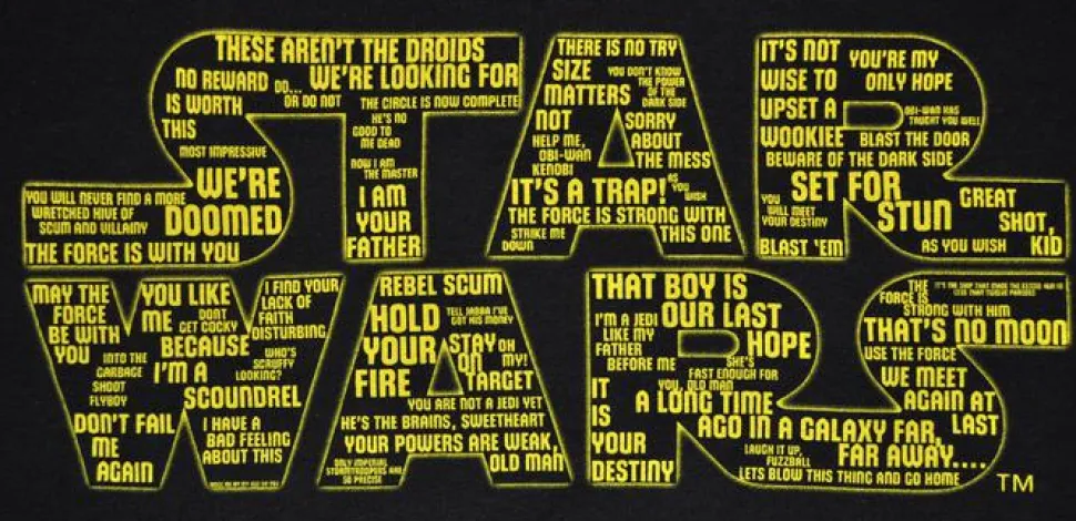 Star Wars - Quotes Logo Black Female T-Shirt