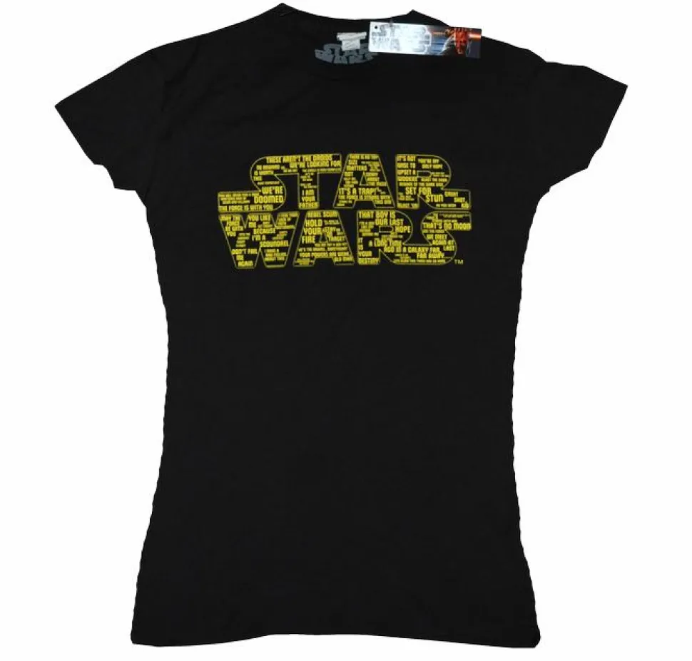 Star Wars - Quotes Logo Black Female T-Shirt