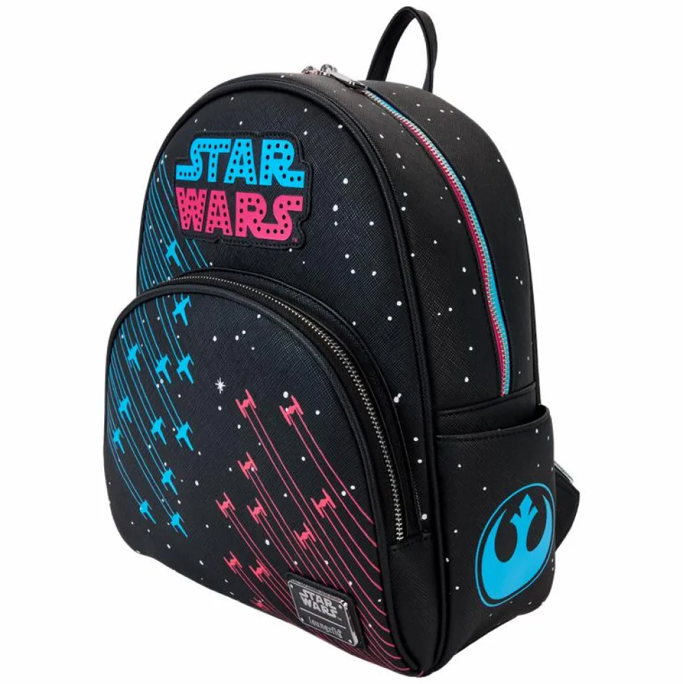 Star Wars - Rebels VS Empire Galactic Glow in the Dark Light Up 13" Faux Leather Mini Backpack