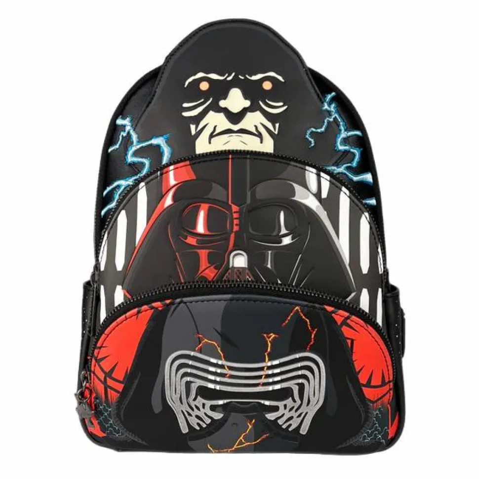Star Wars - Villains Triple Pocket Glow in the Dark 10" Faux Leather Mini Backpack