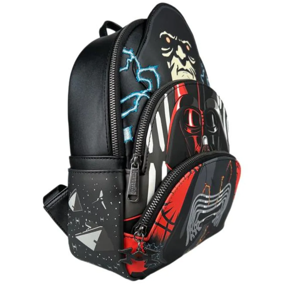Star Wars - Villains Triple Pocket Glow in the Dark 10" Faux Leather Mini Backpack