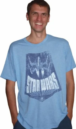Star Wars - X-Wing Retro Blue Male T-Shirt