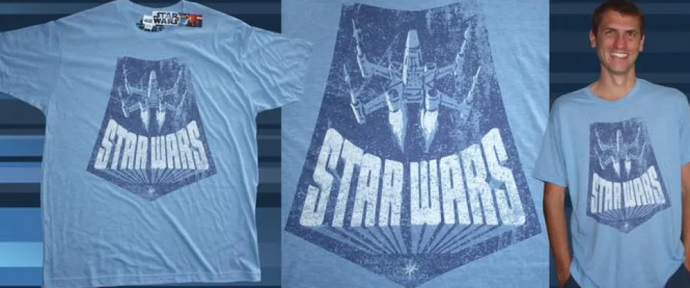 Star Wars - X-Wing Retro Blue Male T-Shirt