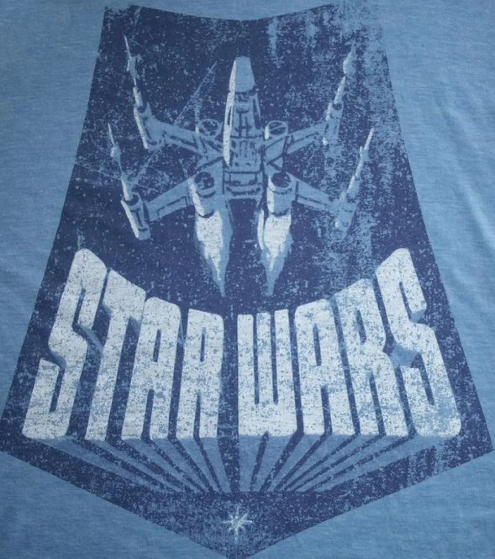 Star Wars - X-Wing Retro Blue Male T-Shirt