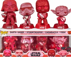 Star Wars - Yoda, Chewbacca, Darth Vader & Stormtrooper Valentine's Day Diamond Glitter Pop! Vinyl Figure 4-Pack
