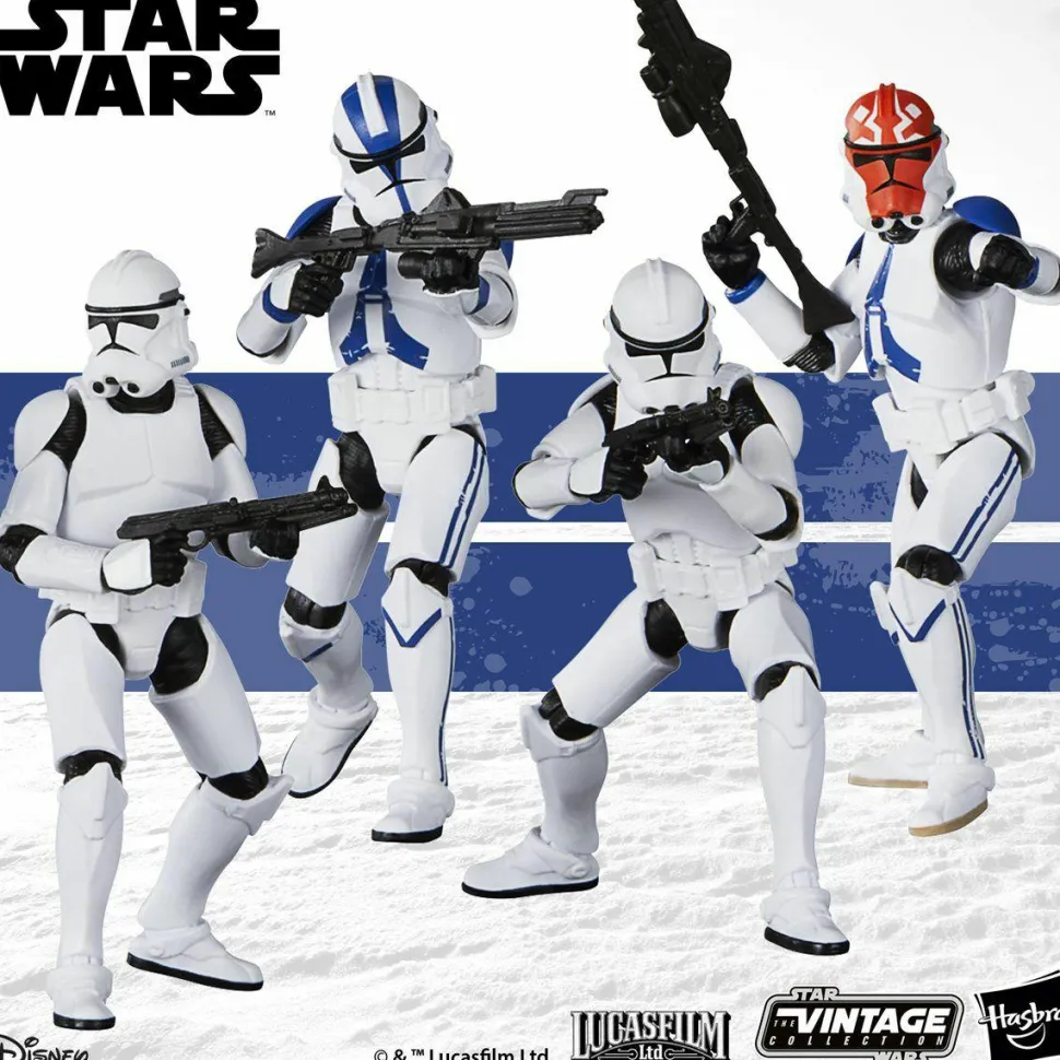 Star Wars: Ahsoka - Phase II Clone Trooper Vintage Collection Kenner 3.75" Scale Action Figure 4-Pack