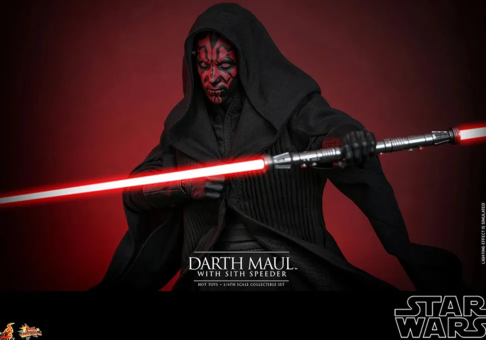 Star Wars Episode I: The Phantom Menace - Darth Maul with Sith Speeder 25th Anniversary 1/6th Scale Hot Toys Action Figure