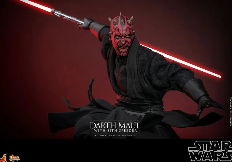 Star Wars Episode I: The Phantom Menace - Darth Maul with Sith Speeder 25th Anniversary 1/6th Scale Hot Toys Action Figure