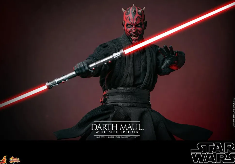 Star Wars Episode I: The Phantom Menace - Darth Maul with Sith Speeder 25th Anniversary 1/6th Scale Hot Toys Action Figure