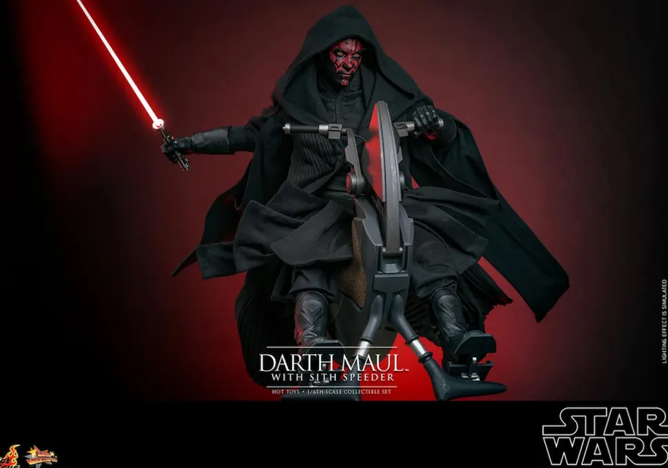 Star Wars Episode I: The Phantom Menace - Darth Maul with Sith Speeder 25th Anniversary 1/6th Scale Hot Toys Action Figure