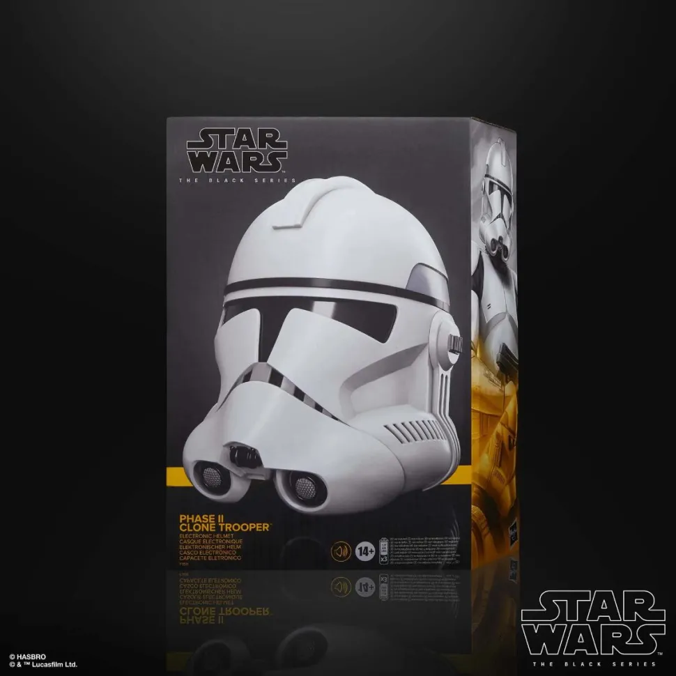 Star Wars Episode III: Revenge of the Sith - Phase II Clone Trooper Helmet Black Series 1:1 Scale Life-Size Electronic Prop Replica