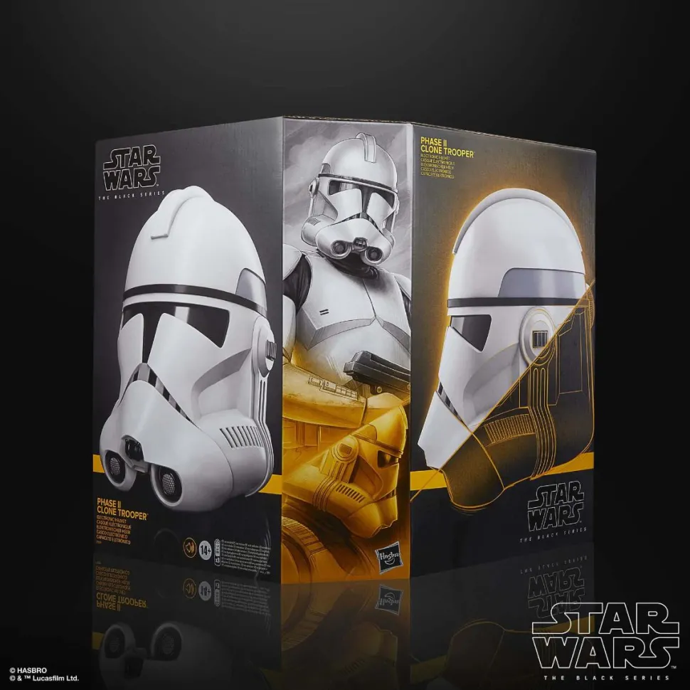 Star Wars Episode III: Revenge of the Sith - Phase II Clone Trooper Helmet Black Series 1:1 Scale Life-Size Electronic Prop Replica