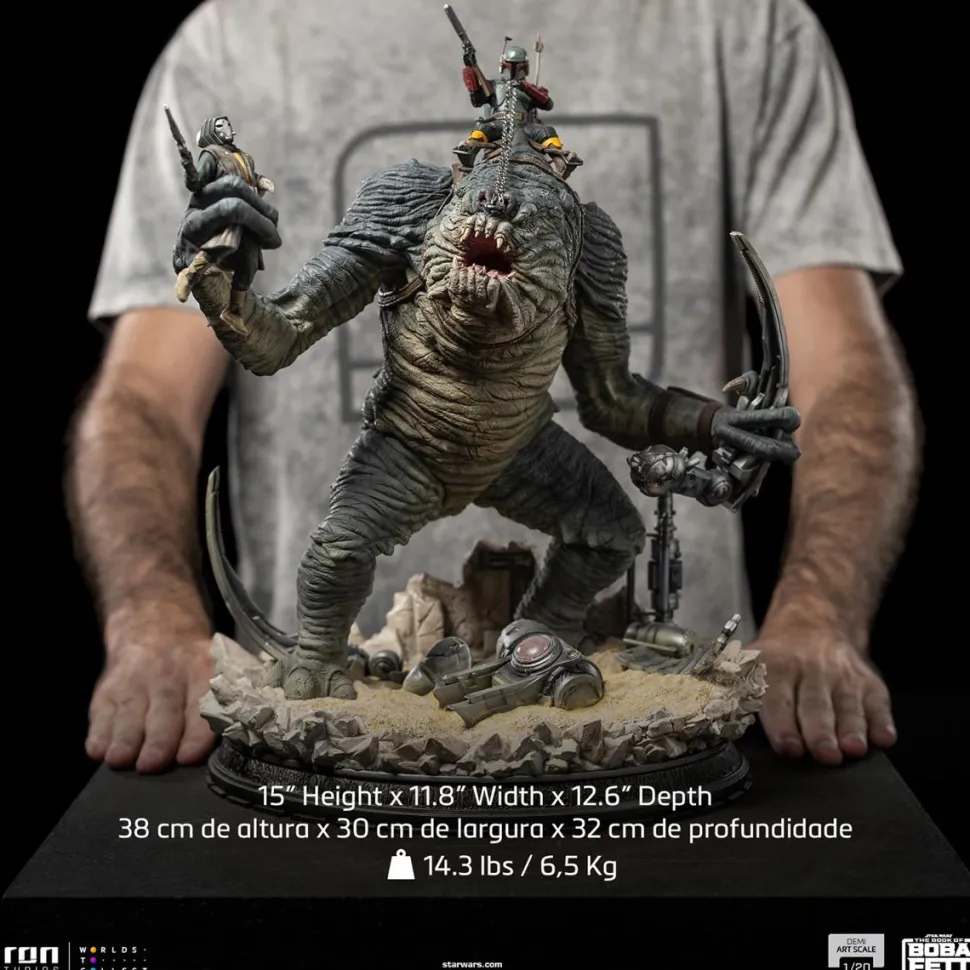 Star Wars: The Book of Boba Fett - Boba Fett & Rancor 1/20th Scale Diorama Statue